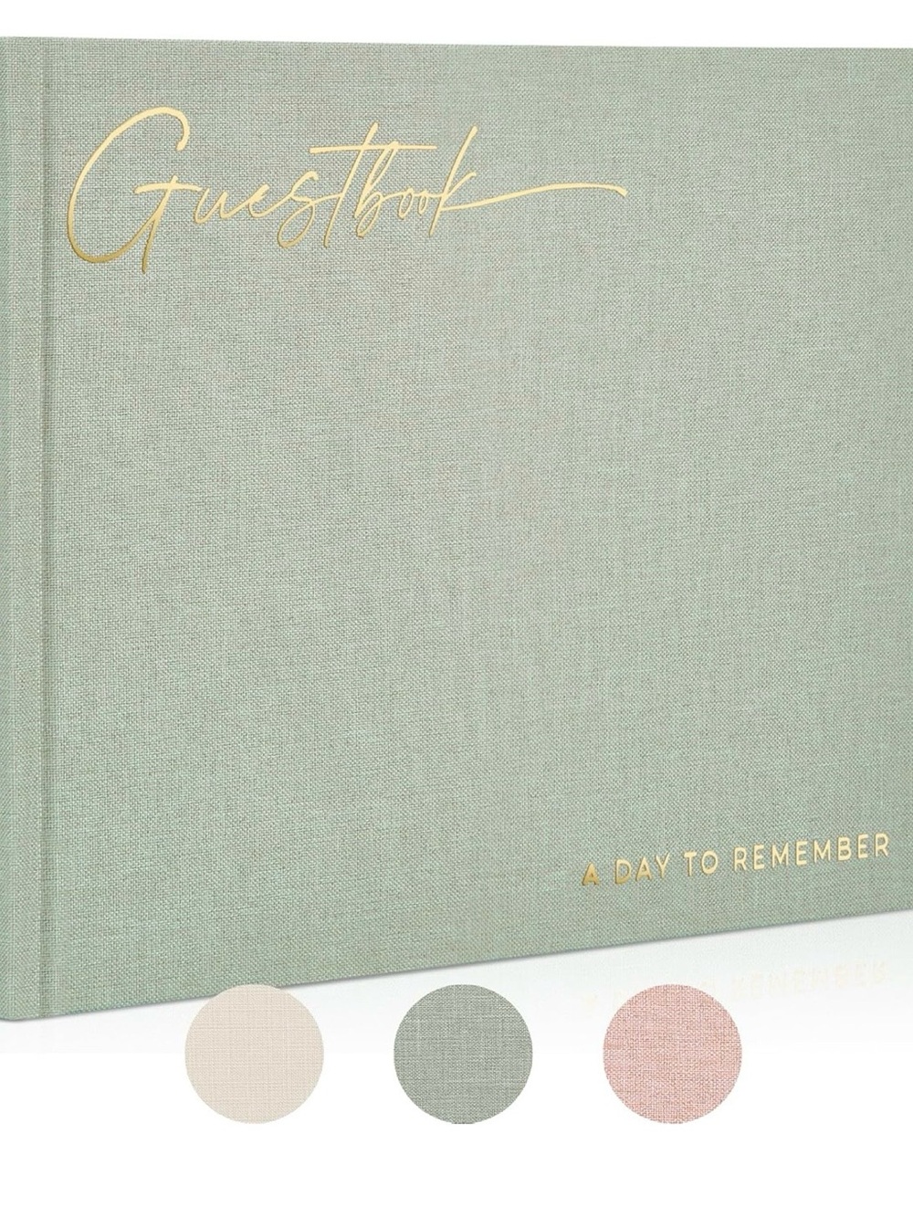 Guestbook A Day To Remember - Sage Green Linen Cover